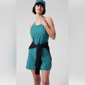 New Athleta Women's Infinity Dress Size Large Borealis Green Built in Shorts
